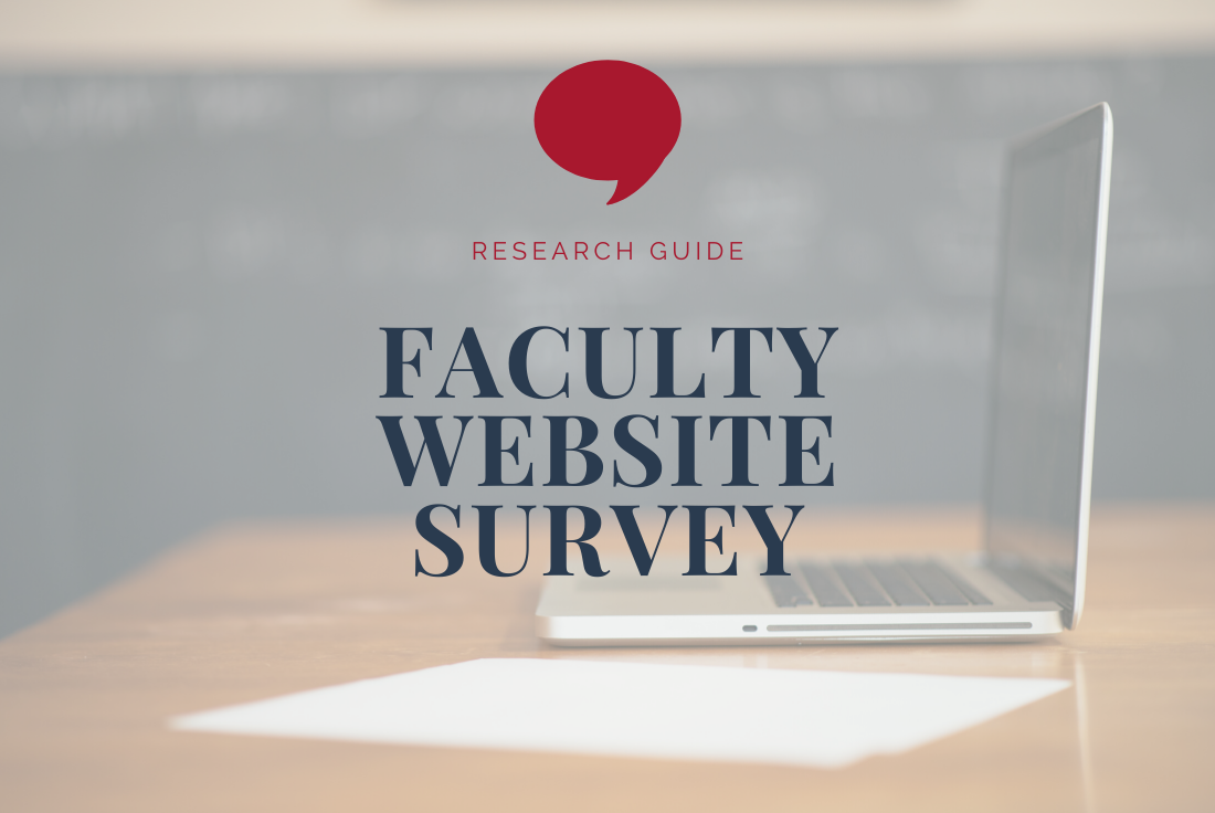 OpenScholar Faculty Website Survey